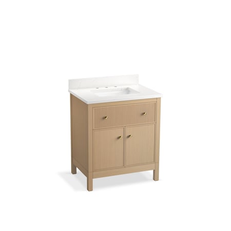 Kohler 30 in. Bathroom Vanity Cabinet With Sink And Quartz Top in White Oak 35019-SWK